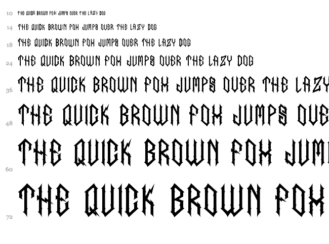 Inumocca font waterfall